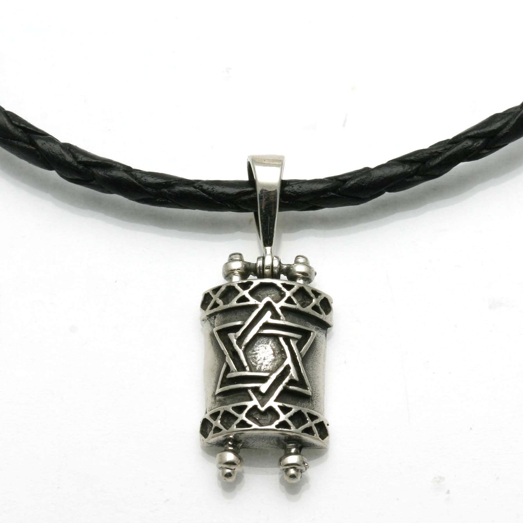 Squash Blossom Pendant Cast in Sterling On Soft Black Leather ~ Adjust –  Navajo Pearls Ranch